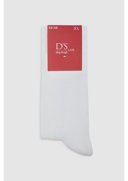 Ds Damat Beyaz 5'li Çorap