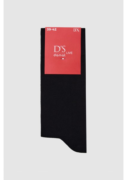 Ds Damat Siyah 3'lü Çorap Set