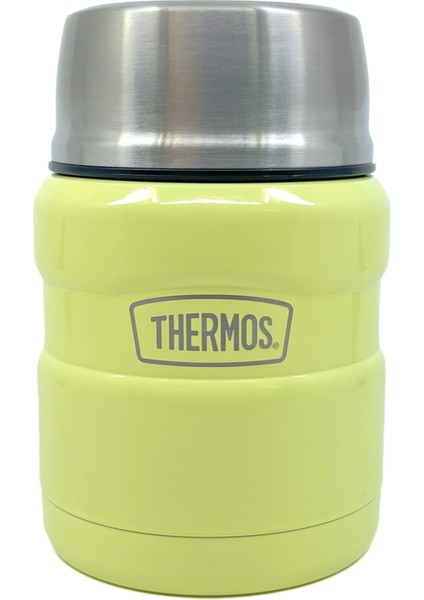 SK-3002 470ML Stainless King Kaşıklı Yemek Termosu - Açık Sarı