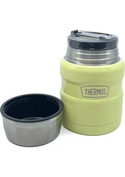 SK-3002 470ML Stainless King Kaşıklı Yemek Termosu - Açık Sarı