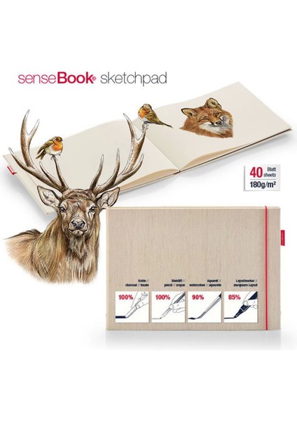 Sensebook Sketch Pad 180GR 40 Yaprak A4