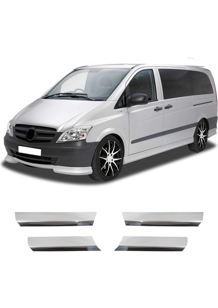 Mercedes Vito W639 Facelift Uyumlu 2010-2014 Krom Ön Panjur 4 Parça Paslanmaz Çelik fiyatları