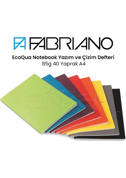 Ecoqua Notebook Yazım ve Çizim Defteri 85G 40 Yaprak A4