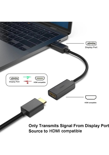 4K Displayport - HDMI Uyumlu Adaptör Erkek Dp - Dişi HDMI Uyumlu Kablo Dönüştürücü Hdtv Pc Projektörü Için Video Ses Dönüştürücü Cabble fiyatları
