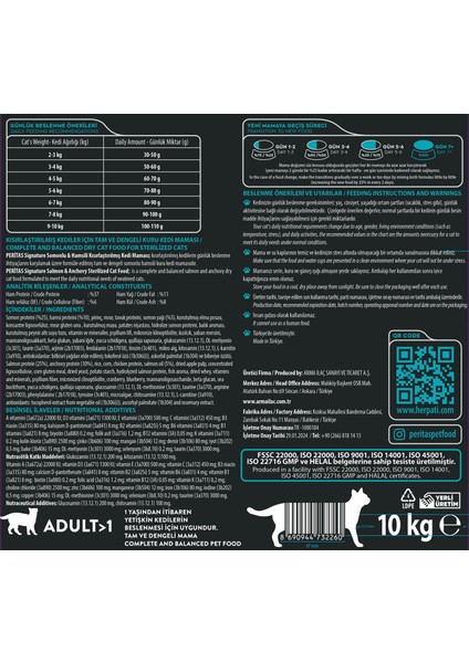 Signature Somonlu Kısırlaştırılmış Kedi 10 kg modelleri