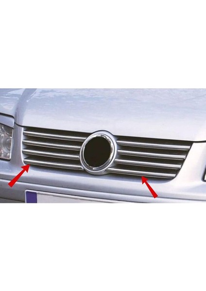 Volkswagen Bora Uyumlu 1998-2004 Krom Ön Panjur 8 Parça Paslanmaz Çelik