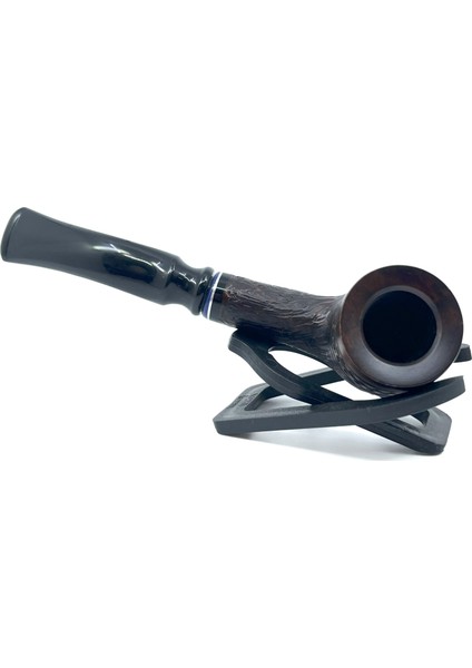 Bent Billiard Briar (Gül Kökü) 9 mm Filtreli El Yapımı Pipo - 2545