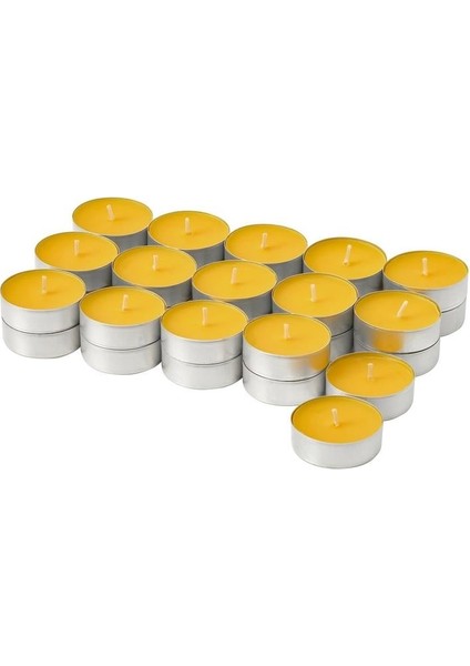 Svartoxbar Kokulu Tealight Mum Sarı 3.5 Saat 30 Adet Mimoza