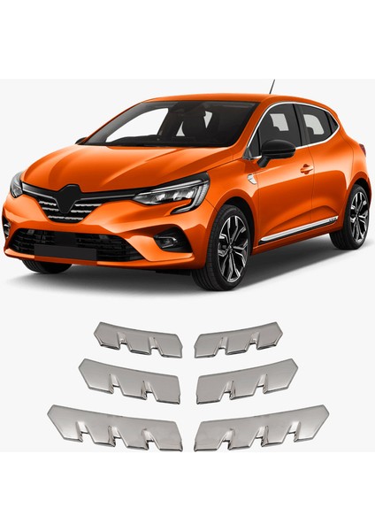 Renault Clio 5 Uyumlu 2019 Ve Üzeri Krom Ön Panjur 6 Parça Paslanmaz Çelik fiyatları
