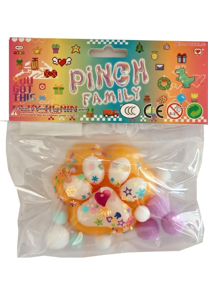 Yapışan Kedi Patisi Sukuşi Mojmoj Büyük Boy Squishy Aksesaurlı