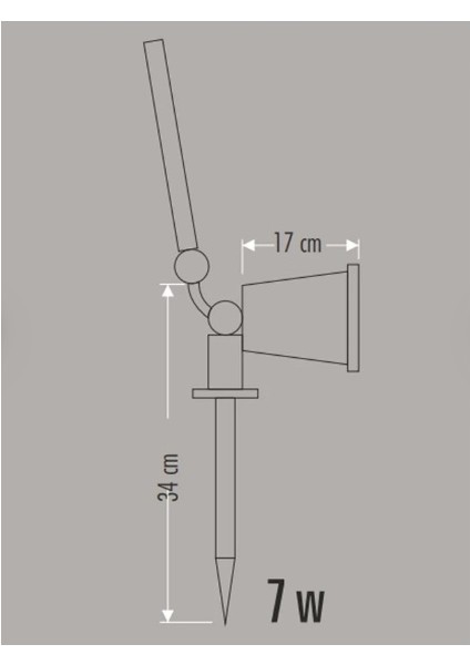 CT-7310 7W Ledli Solar Kazıklı Bahçe/çim Armatürü - Amber modelleri