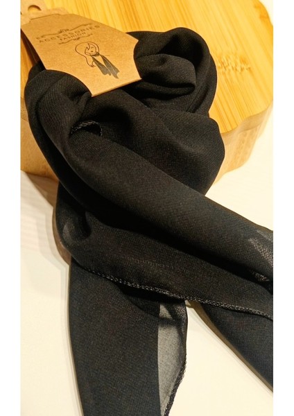 Lüks Siyah Gösterişli Saç Flar Bandana