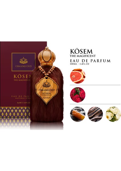 Sultan Kösem EDP 100 ML Kadın Parfüm – Çiçeksi Ferah Narenciye – 4012