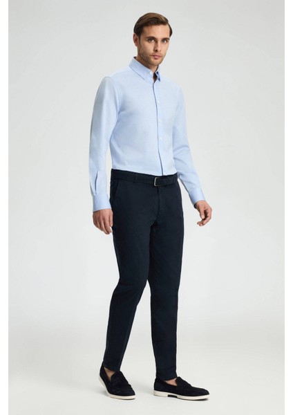 Lacivert Pamuk Karışım Yazlık Chino Pantolon fırsatları
