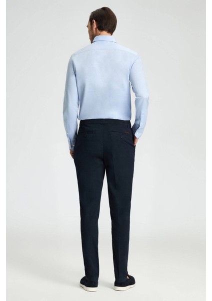 Lacivert Pamuk Karışım Yazlık Chino Pantolon indirimleri