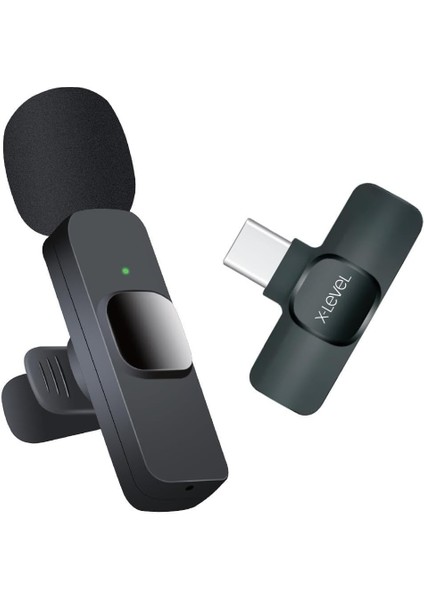 Type C USB -C iPhone Android Uyumlu Youtuber Influencer Kablosuz Wireless Bluetooth Yaka Mikrofonu