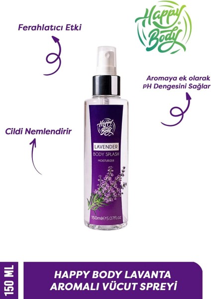 Cilt Besleyici Nemlendirici Lavanta Aromalı Vücut Spreyi 150ML modelleri