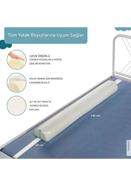 Joybed 140 cm Sünger Yatak Bariyeri, Düşmeye Karşı Çocuk Yatak Bariyeri fırsatları