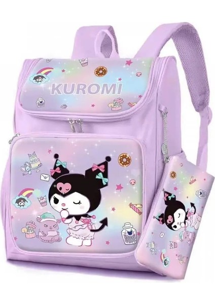 Sanrio Kuromi Cinnamoroll Hello Kitty My Melody Sırt Çantası ve Kalem Kutu Seti