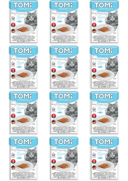 Pouch Tahılsız Somonlu Kısırlaştırılmış Yetişkin Kedi Konservesi 85GR - 12 Adet