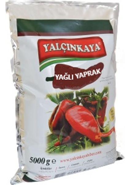 Yağlı Yaprak Pul Biber 5 kg Yalçınkaya - 1 Paket