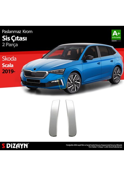 Skoda Scala Krom Sis Çıtası 2 Parça 2019 Üzeri