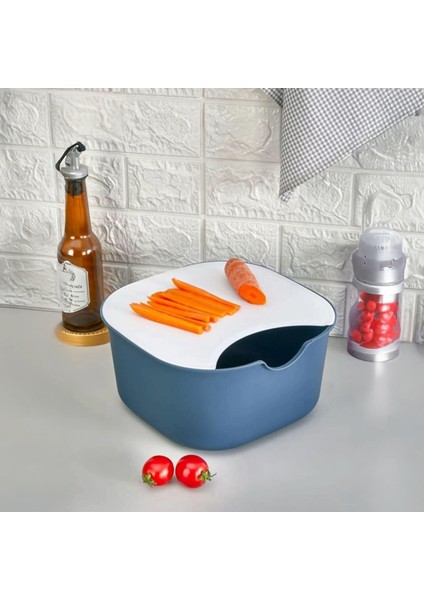 5 Parça Çok Amaçlı Süzgeçli,limon Sıkacaklı,kesme Tahtalı Karıştırma Kabı Kasesi Mutfak Seti indirimleri