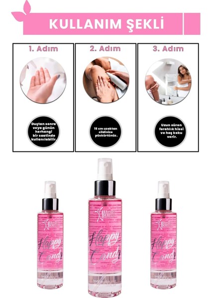 Happy Candy Çift Fazlı Vücut Spreyi 150 ml fiyatları