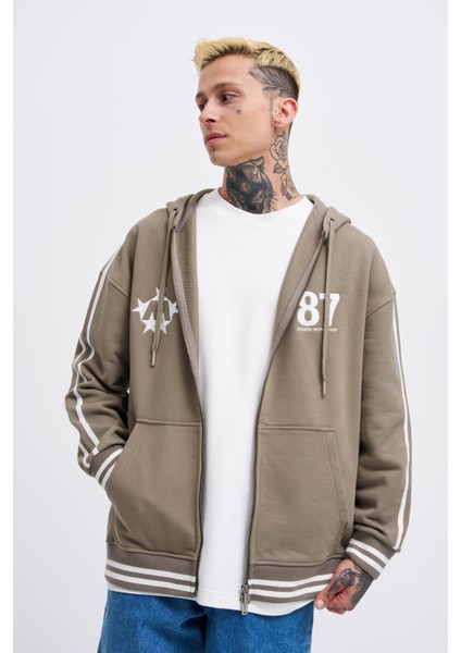 Erkek M Star Logo Haki Zip Jacket fırsatları