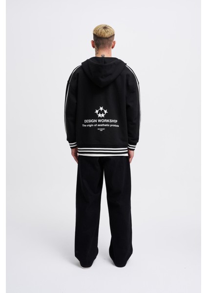 Erkek M Star Logo Siyah Zip Jacket modelleri