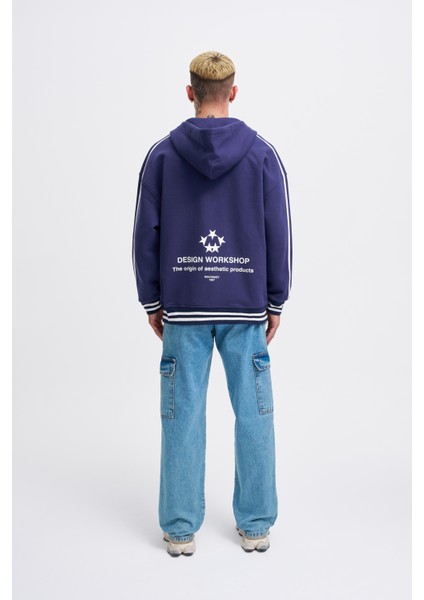 Erkek M Star Logo Lacivert Zip Jacket modelleri