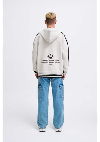 Erkek M Star Logo Gri Zip Jacket