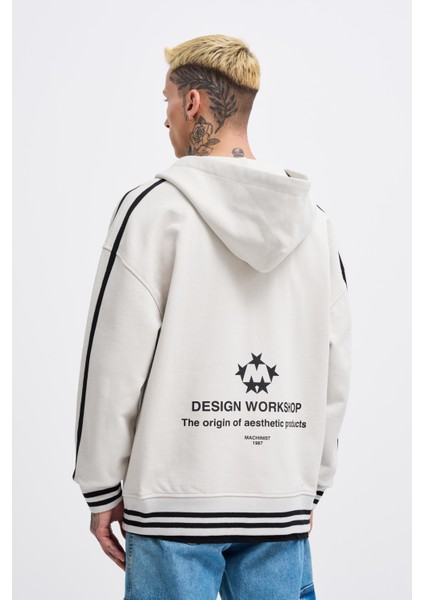 Erkek M Star Logo Gri Zip Jacket