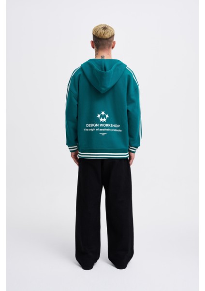 Erkek M Star Logo Petrol Yeşili Zip Jacket modelleri