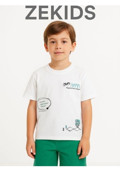 Erkek Çocuk Pamuklu Sırt Baskılı Oversize T-Shirt