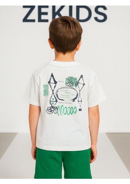 Erkek Çocuk Pamuklu Sırt Baskılı Oversize T-Shirt fiyatları