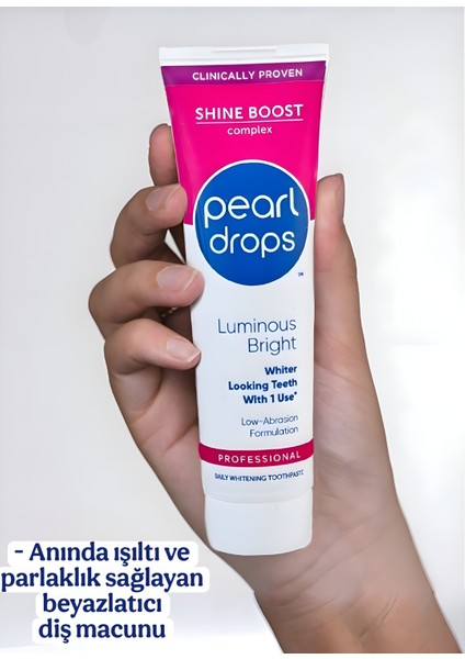 Luminous Bright -Dişlerin anında daha ışıltılı parlak olmasını sağlayan beyazlatıcı diş macunu 75 ml