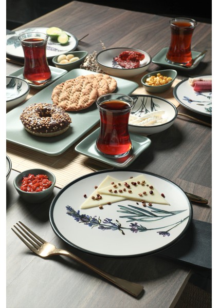 Çiçek Bahçesi Kahvaltı Takımı 21 Parça 4 Kişilik