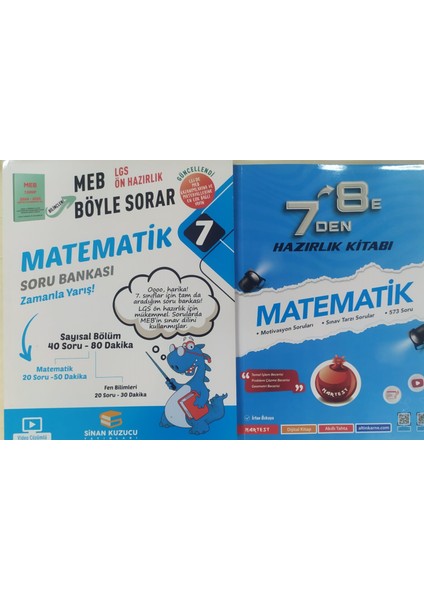 Sinan Kuzucu7. Sınıf Matematik Soru Bankası+Nartest 7.8e Matematik Hazırlık Kitabı