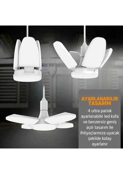 Winlight WL-2760 60 Watt 4 Kollu Pervane LED Ampul Beyaz