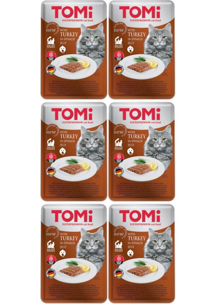 Pate Hindili ve Ispanaklı Yetişkin Kedi Konservesi 100GR - 6 Adet