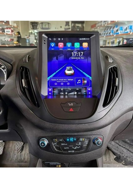 Ford Courier Tesla Ekran 2016-2021 Uyumlu Carplayli Android Multimedya 8gb Ram 128GB Dahili Hafıza