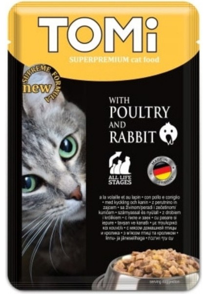 Pouch Kümes Hayvanlı ve Tavşanlı Yetişkin Kedi Konservesi 100GR - 12 Adet