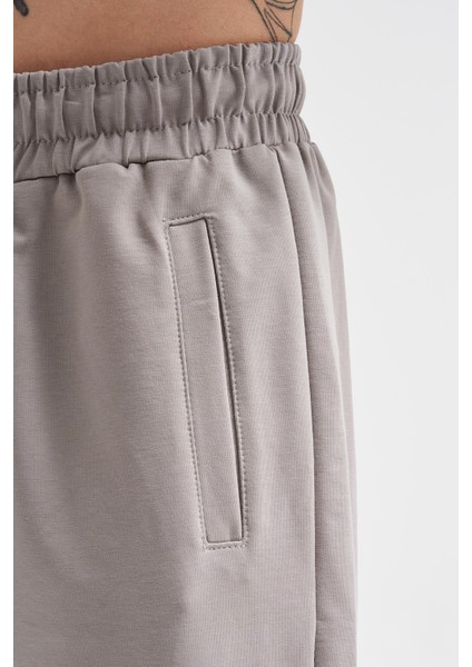 Basic Regular Bel Paça Lastikli 3 Cepli Jogger Eşofman Altı Ice Gri