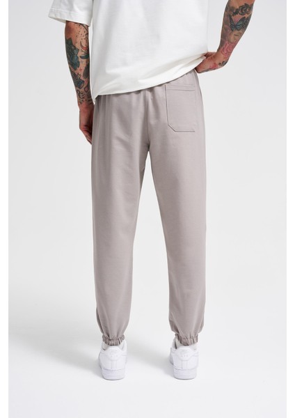 Basic Regular Bel Paça Lastikli 3 Cepli Jogger Eşofman Altı Ice Gri