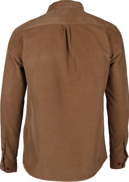 Erkek Regular Fit 100% Pamuk Kahverengi Gömlek - W5A14A211