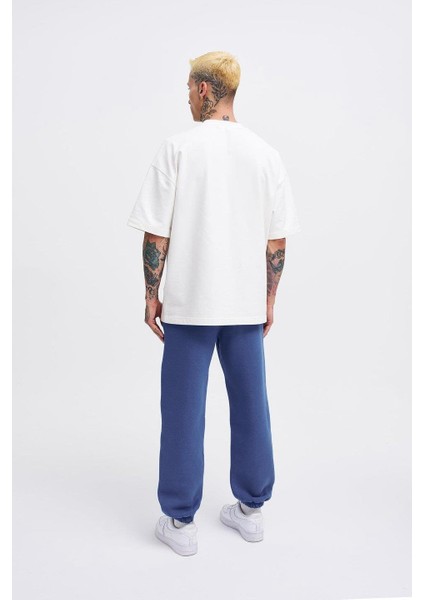 Erkek Relaxed Jogger Basic Sabah Mavi Eşofman Altı modelleri