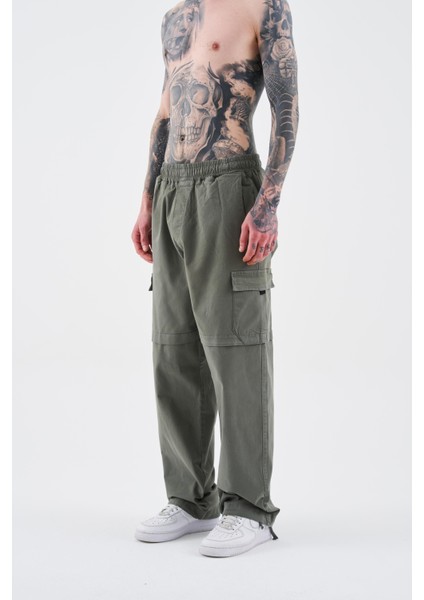 Erkek Denim Kargo Pantolon Khakı fiyatları