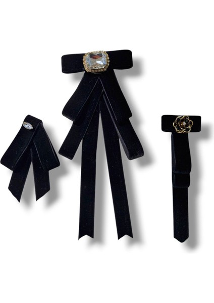 3 Lü Kadife Broş Set,yaka Iğnesi, Yaka Cicegi ,gül Broş fiyatları