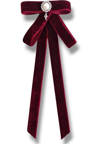 Bordo Kadife Yaka Broşu fiyatları